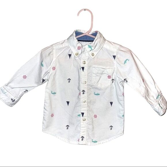 4/$25 Carter’s Nautical Button Down Shirt‎ - Picture 1 of 4